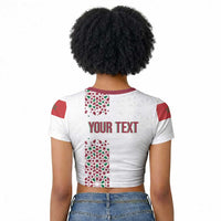 Morocco Atlas Lions Personalized Raglan Cropped T shirt Arabesque Inspired Pattern LT7