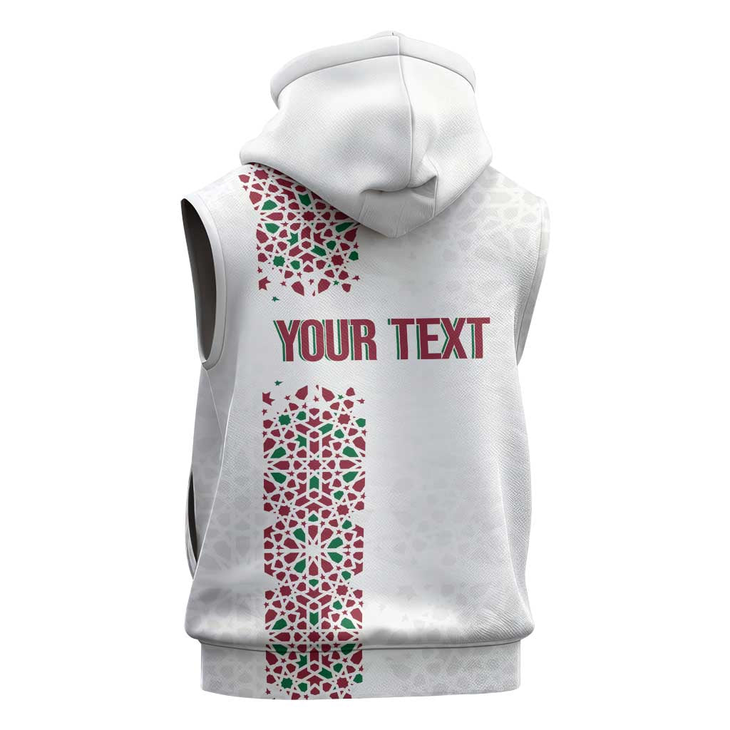 Morocco Atlas Lions Personalized Sleeveless Hoodie Arabesque Inspired Pattern