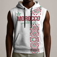 Morocco Atlas Lions Personalized Sleeveless Hoodie Arabesque Inspired Pattern
