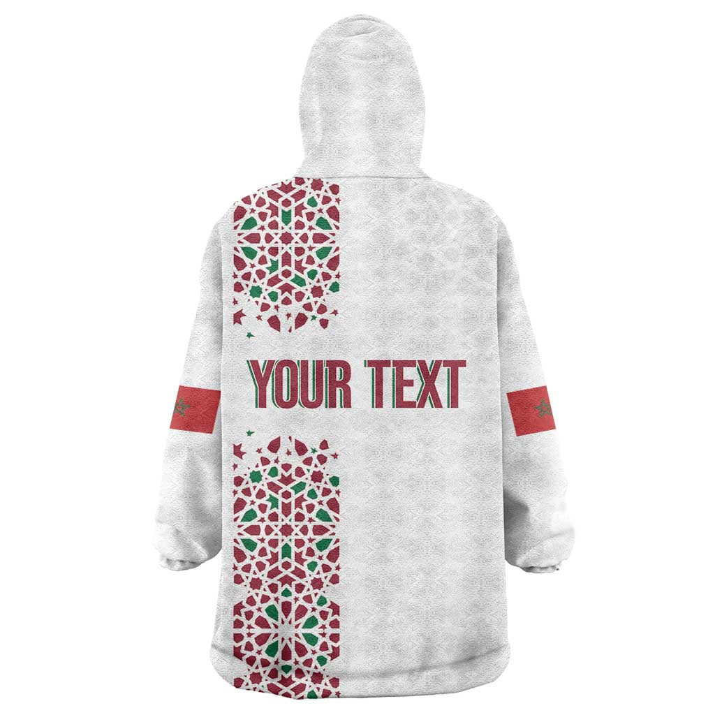 Morocco Atlas Lions Personalized Wearable Blanket Hoodie Arabesque Inspired Pattern