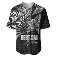 Personalised Father's Day Polynesian Baseball Jersey Best Dad Ever - Black LT7 - Wonder Print Shop