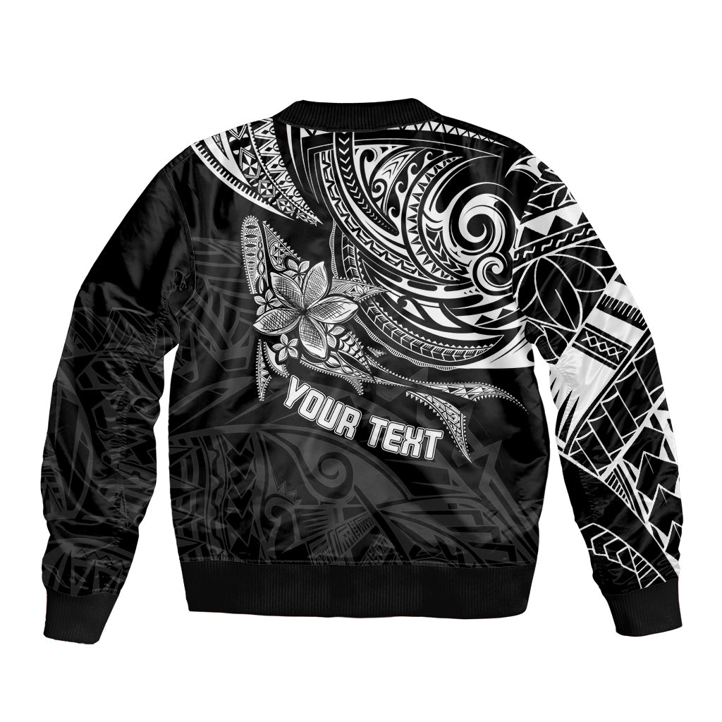 Personalised Father's Day Polynesian Bomber Jacket Best Dad Ever - Black LT7 - Wonder Print Shop