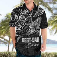 Personalised Father's Day Polynesian Hawaiian Shirt Best Dad Ever - Black - Wonder Print Shop