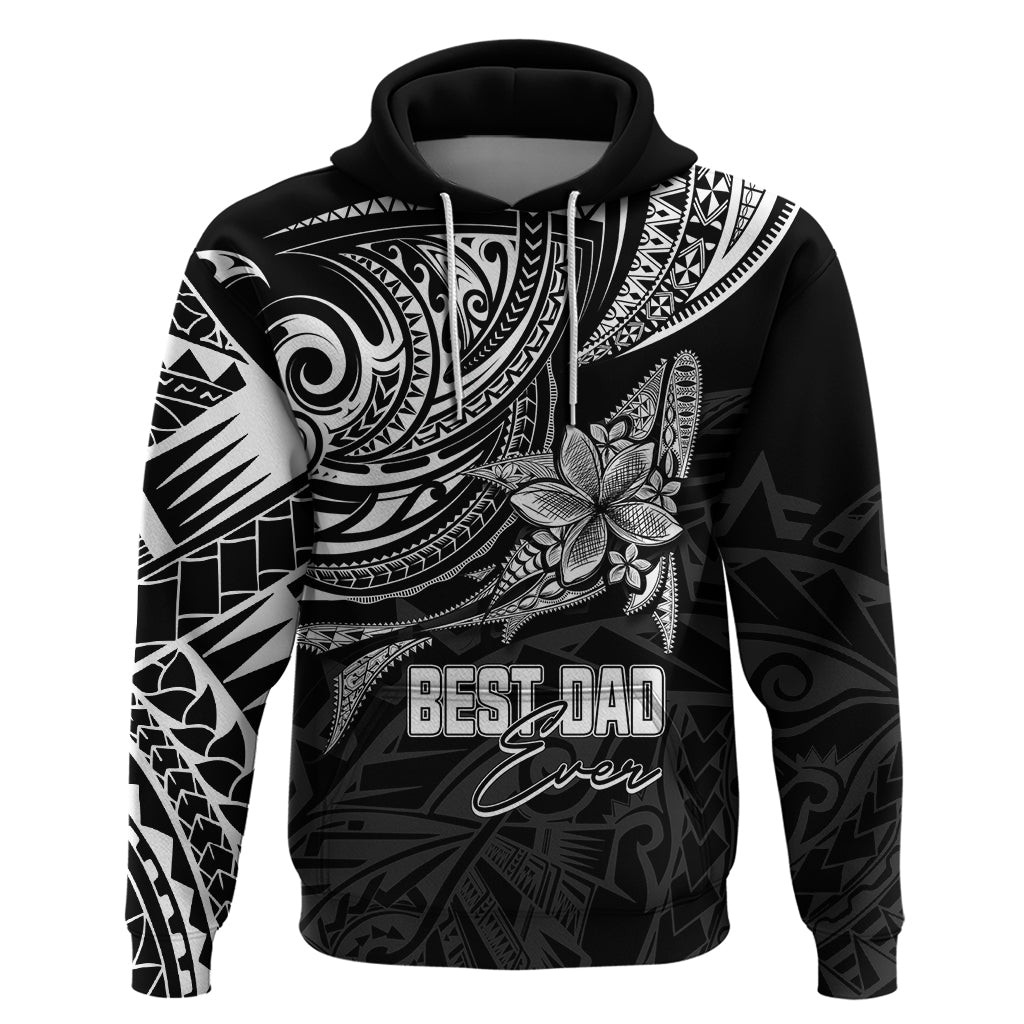 Personalised Father's Day Polynesian Hoodie Best Dad Ever - Black - Wonder Print Shop
