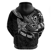 Personalised Father's Day Polynesian Hoodie Best Dad Ever - Black - Wonder Print Shop
