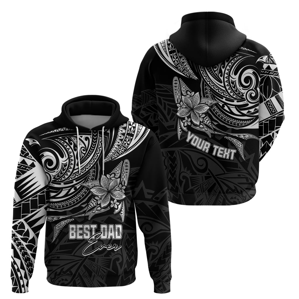 Personalised Father's Day Polynesian Hoodie Best Dad Ever - Black - Wonder Print Shop