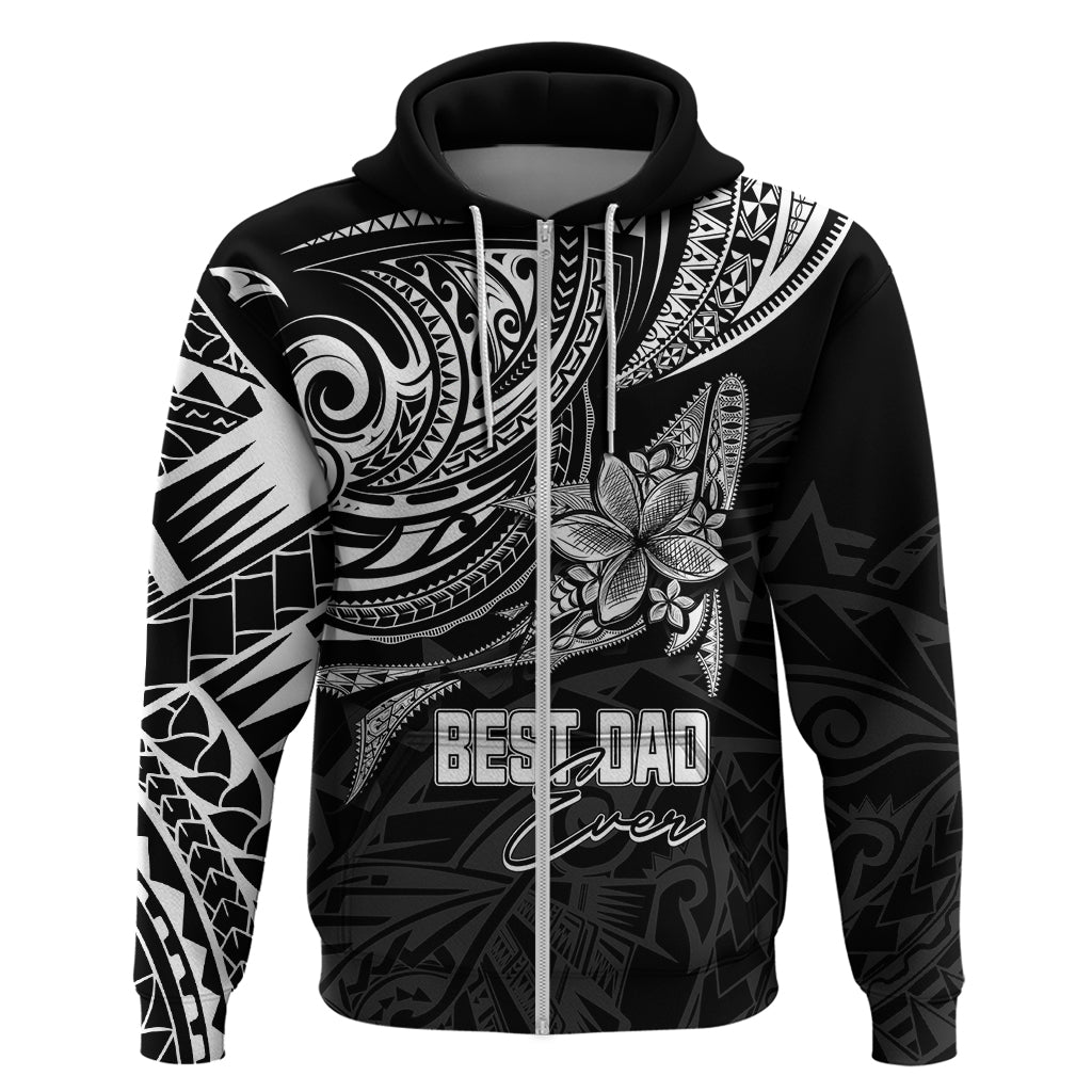 Personalised Father's Day Polynesian Hoodie Best Dad Ever - Black - Wonder Print Shop