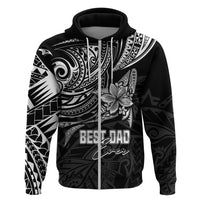 Personalised Father's Day Polynesian Hoodie Best Dad Ever - Black - Wonder Print Shop