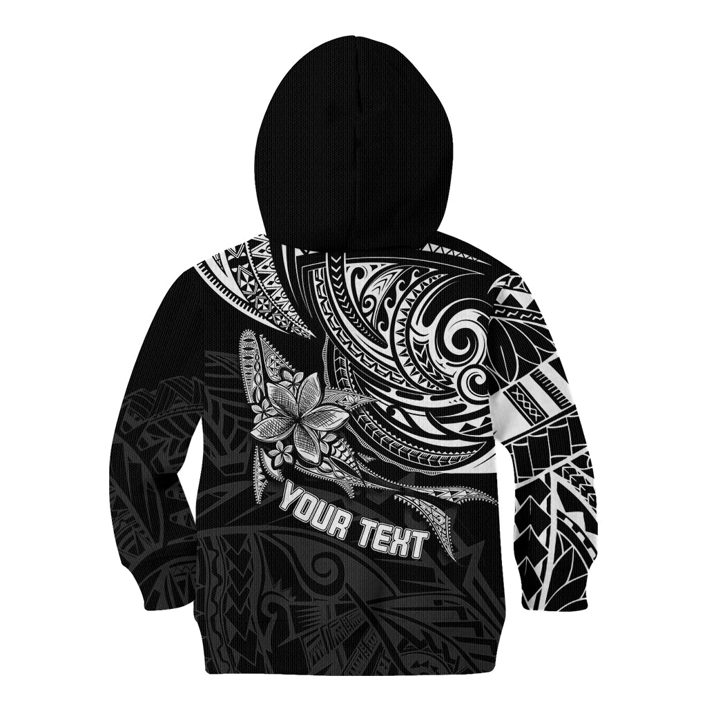 Personalised Father's Day Polynesian Kid Hoodie Best Dad Ever - Black - Wonder Print Shop