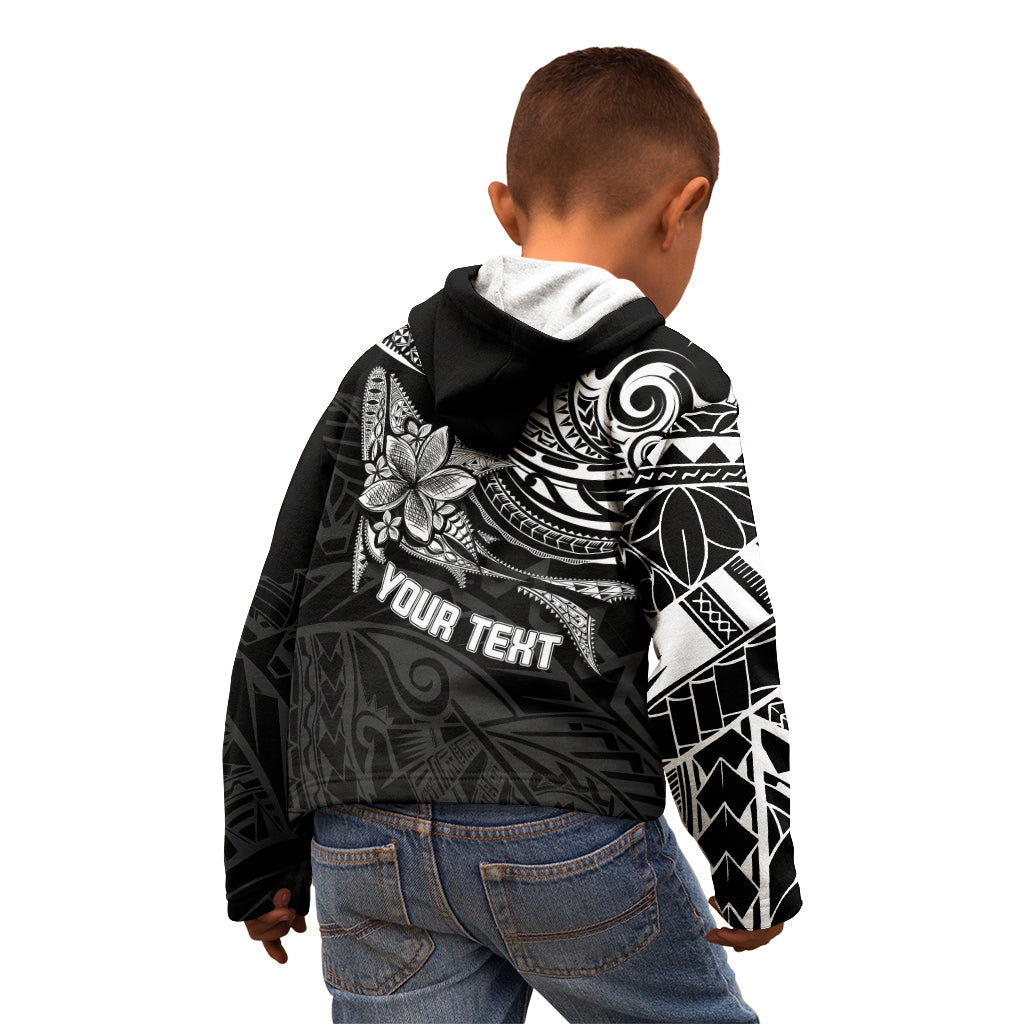 Personalised Father's Day Polynesian Kid Hoodie Best Dad Ever - Black - Wonder Print Shop