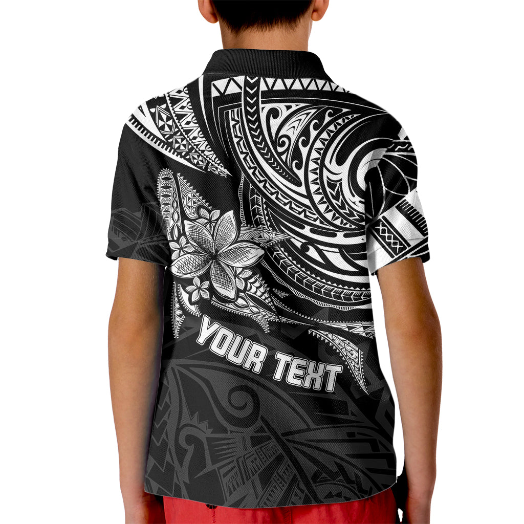 Custom Fathers Day Polynesian Polo Shirt for Kid Best Dad Ever Black - Wonder Print Shop