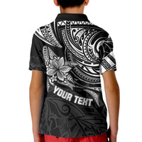 Custom Fathers Day Polynesian Polo Shirt for Kid Best Dad Ever Black - Wonder Print Shop