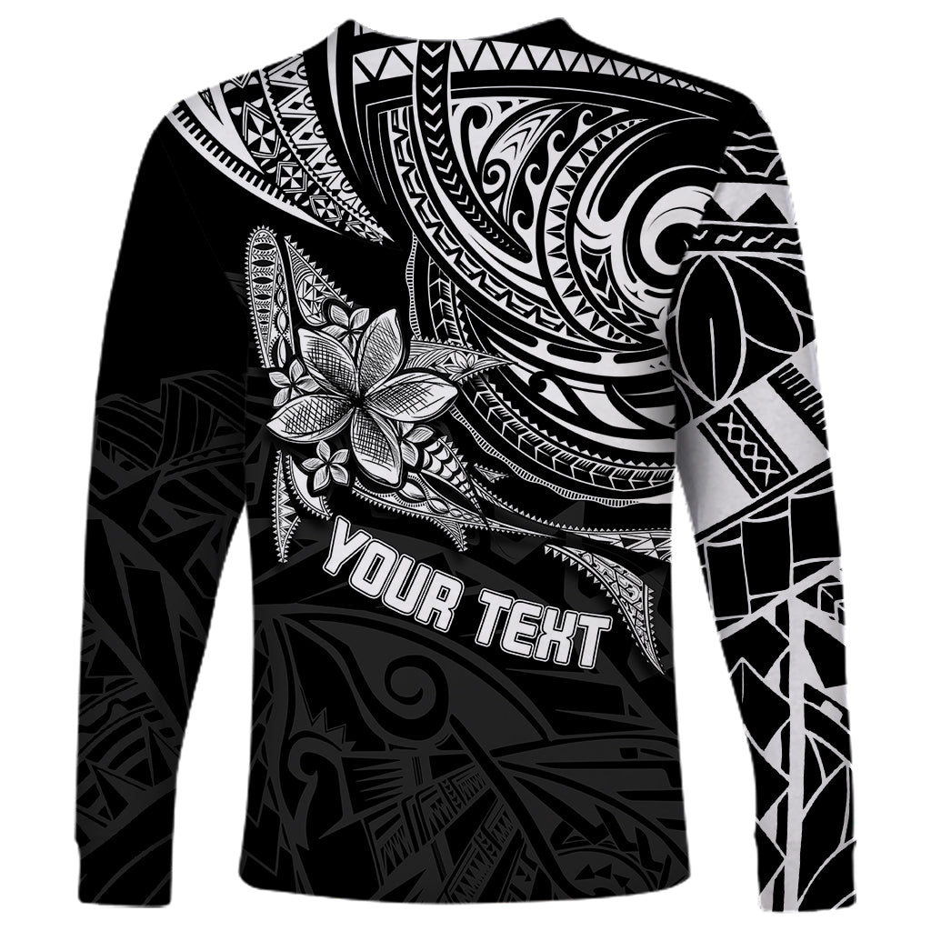 Personalised Father's Day Polynesian Long Sleeve Shirt Best Dad Ever - Black - Wonder Print Shop