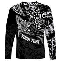 Personalised Father's Day Polynesian Long Sleeve Shirt Best Dad Ever - Black - Wonder Print Shop