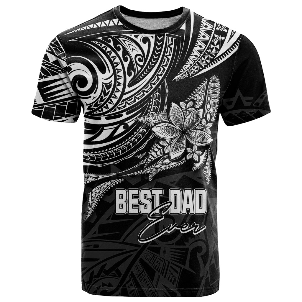Personalised Father's Day Polynesian T Shirt Best Dad Ever - Black - Wonder Print Shop