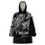 Personalised Father's Day Polynesian Wearable Blanket Hoodie Best Dad Ever - Black - Wonder Print Shop