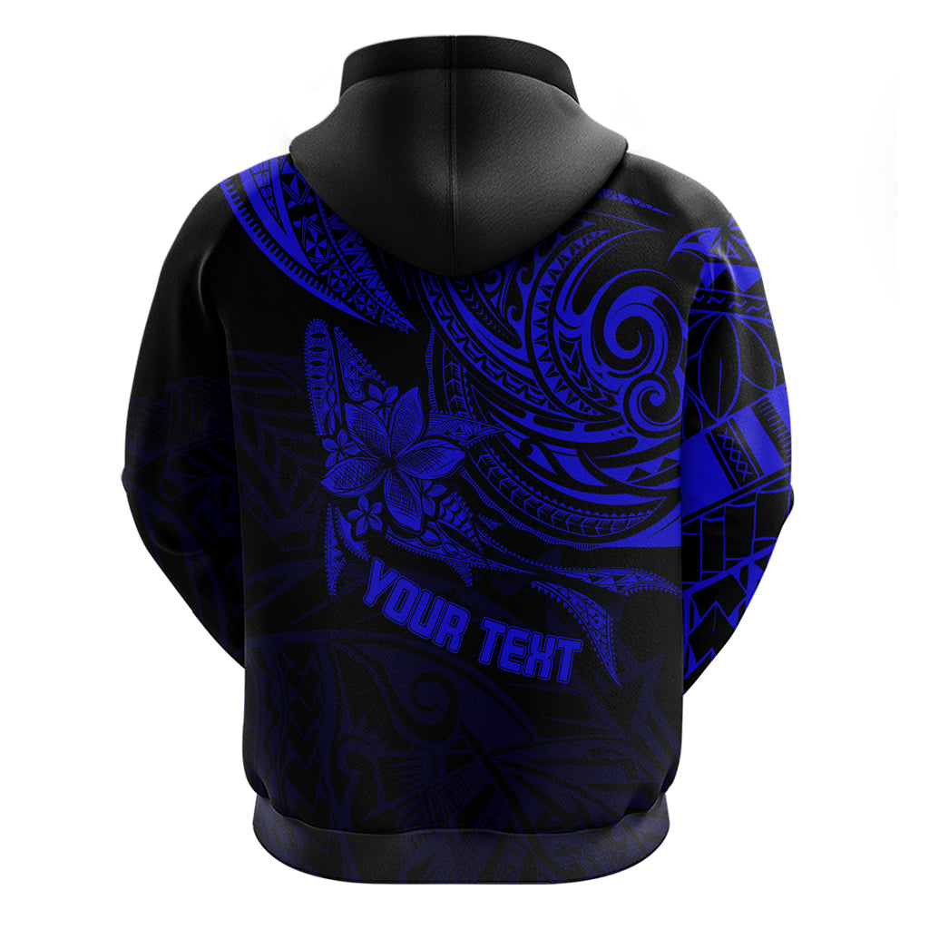 Personalised Father's Day Polynesian Hoodie Best Dad Ever - Blue - Wonder Print Shop