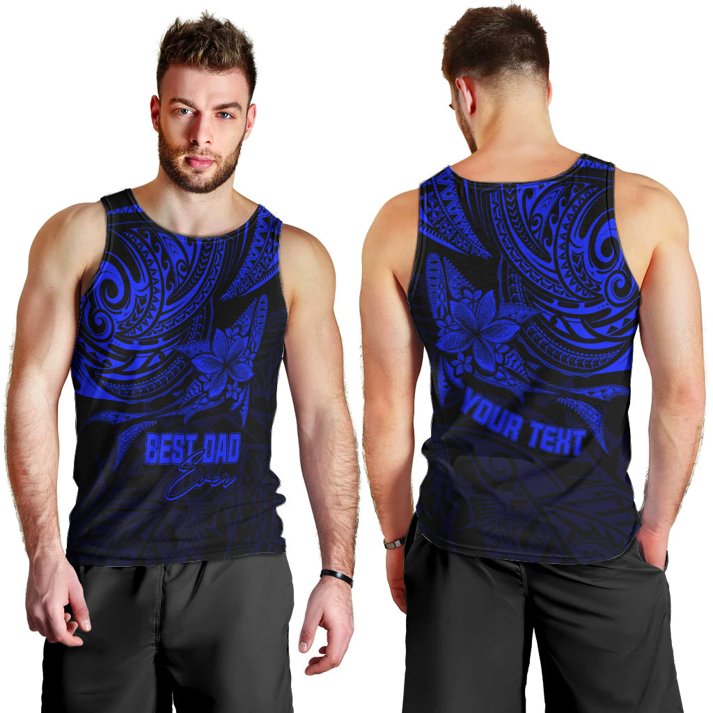 personalised-fathers-day-polynesian-men-tank-top-best-dad-ever-blue