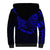 Personalised Father's Day Polynesian Sherpa Hoodie Best Dad Ever - Blue - Wonder Print Shop