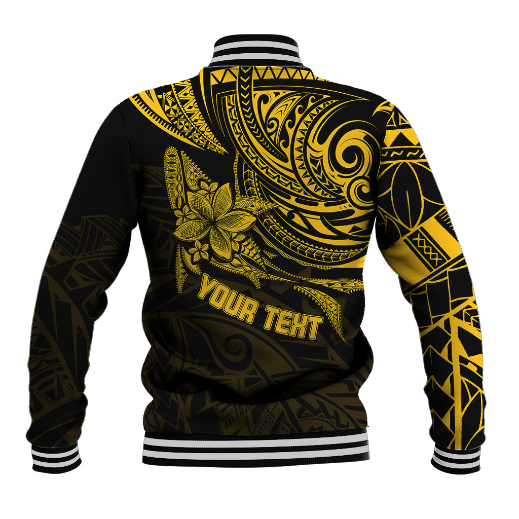 Personalised Father's Day Polynesian Baseball Jacket Best Dad Ever - Gold LT7 - Wonder Print Shop