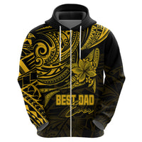 Personalised Father's Day Polynesian Hoodie Best Dad Ever - Gold - Wonder Print Shop