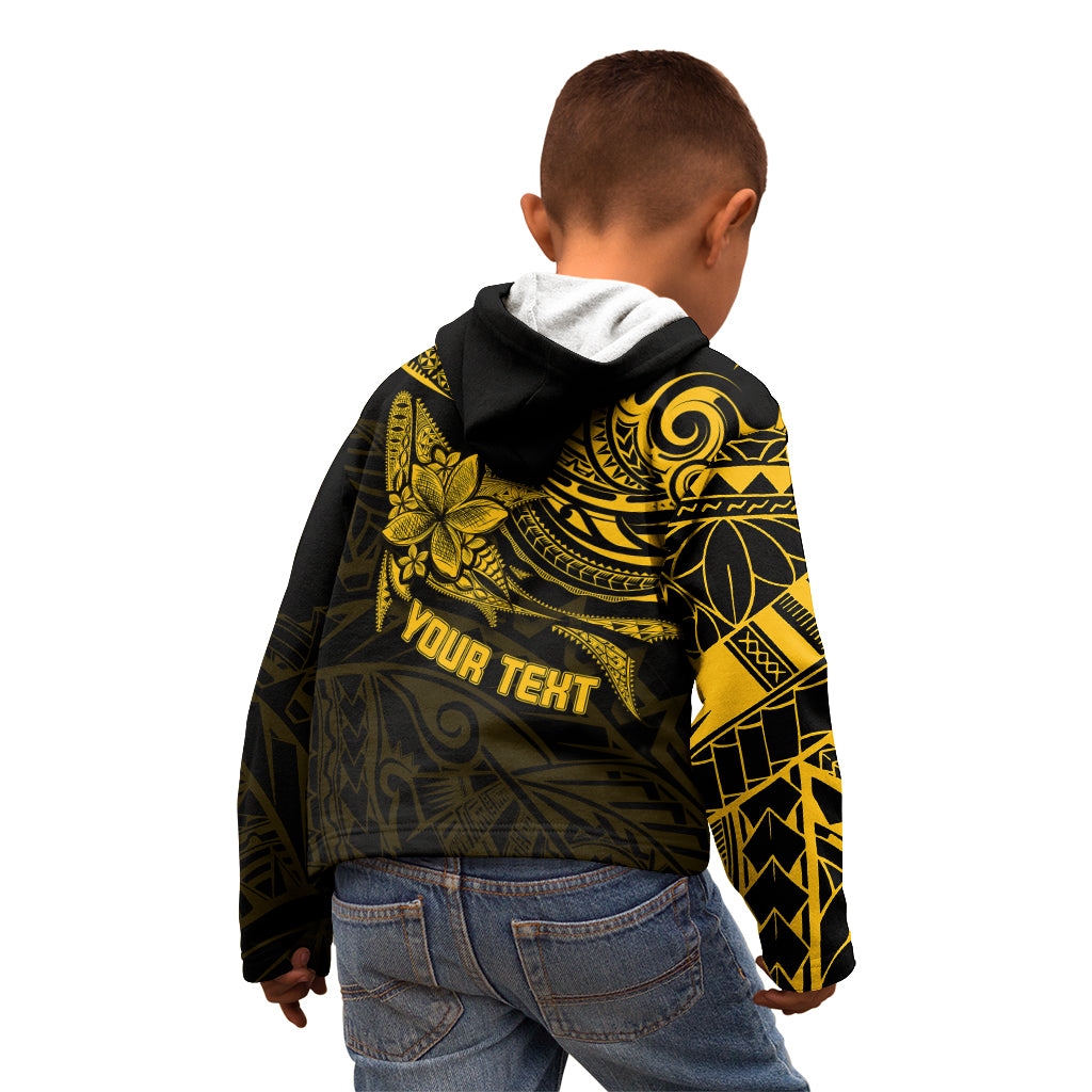 Personalised Father's Day Polynesian Kid Hoodie Best Dad Ever - Gold - Wonder Print Shop