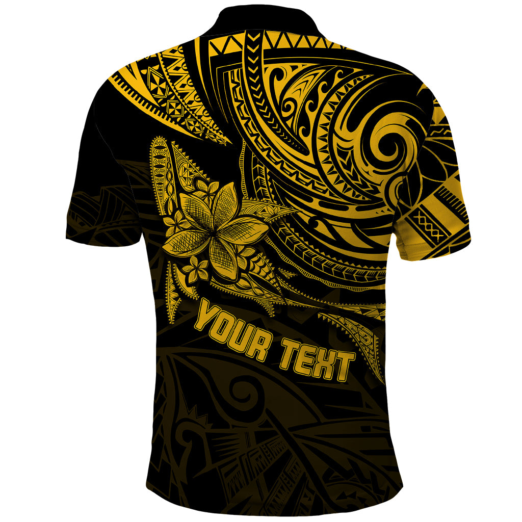 Custom Fathers Day Polynesian Polo Shirt Best Dad Ever Gold - Wonder Print Shop