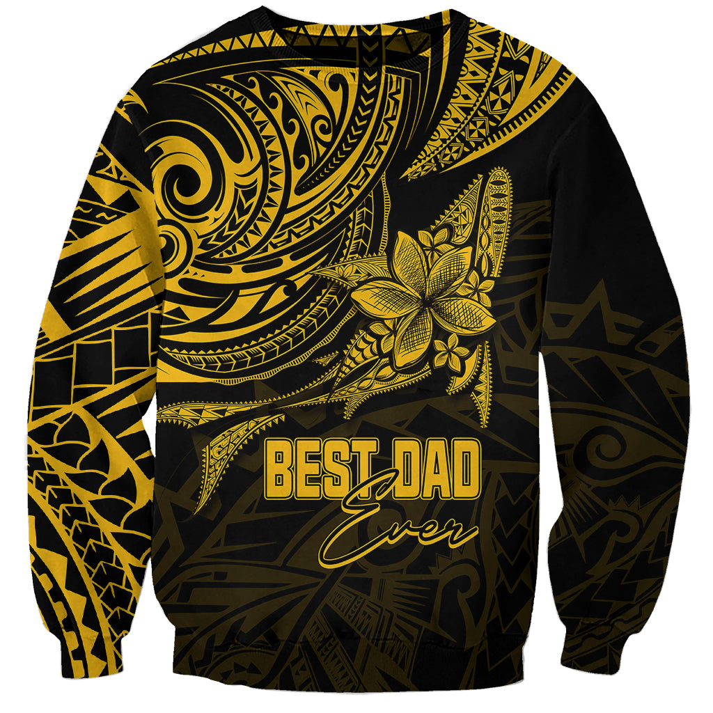 Personalised Father's Day Polynesian Sweatshirt Best Dad Ever - Gold - Wonder Print Shop