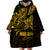 Personalised Father's Day Polynesian Wearable Blanket Hoodie Best Dad Ever - Gold - Wonder Print Shop