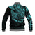 Personalised Father's Day Polynesian Baseball Jacket Best Dad Ever - Turquoise LT7 - Wonder Print Shop