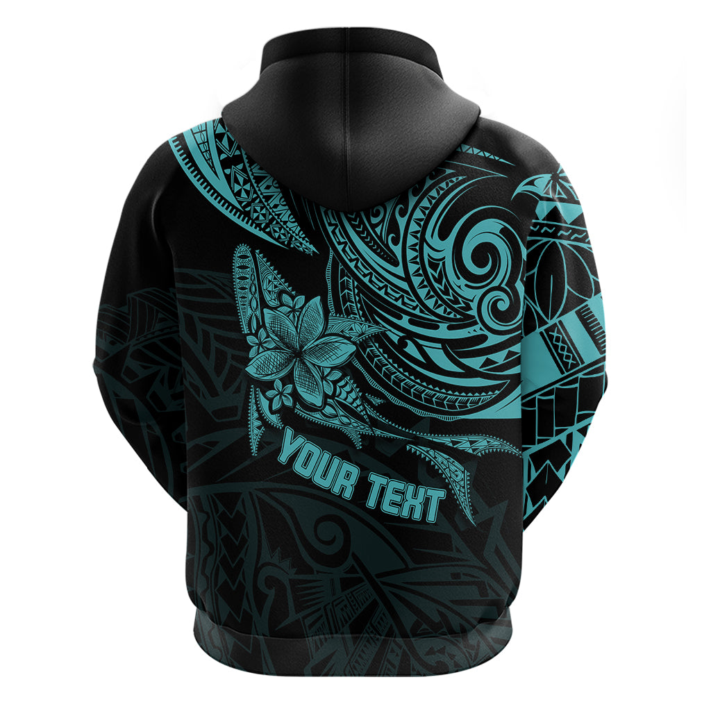 Personalised Father's Day Polynesian Hoodie Best Dad Ever - Turquoise - Wonder Print Shop