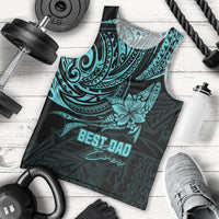 personalised-fathers-day-polynesian-men-tank-top-best-dad-ever-turquoise
