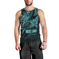 personalised-fathers-day-polynesian-men-tank-top-best-dad-ever-turquoise