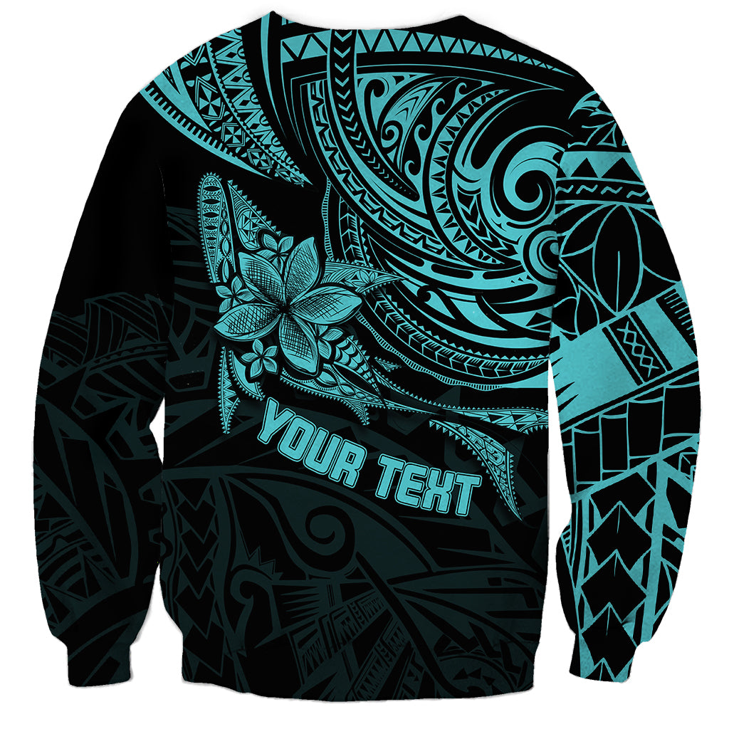 Personalised Father's Day Polynesian Sweatshirt Best Dad Ever - Turquoise - Wonder Print Shop
