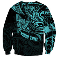 Personalised Father's Day Polynesian Sweatshirt Best Dad Ever - Turquoise - Wonder Print Shop