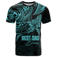 Personalised Father's Day Polynesian T Shirt Best Dad Ever - Turquoise - Wonder Print Shop