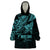 Personalised Father's Day Polynesian Wearable Blanket Hoodie Best Dad Ever - Turquoise - Wonder Print Shop