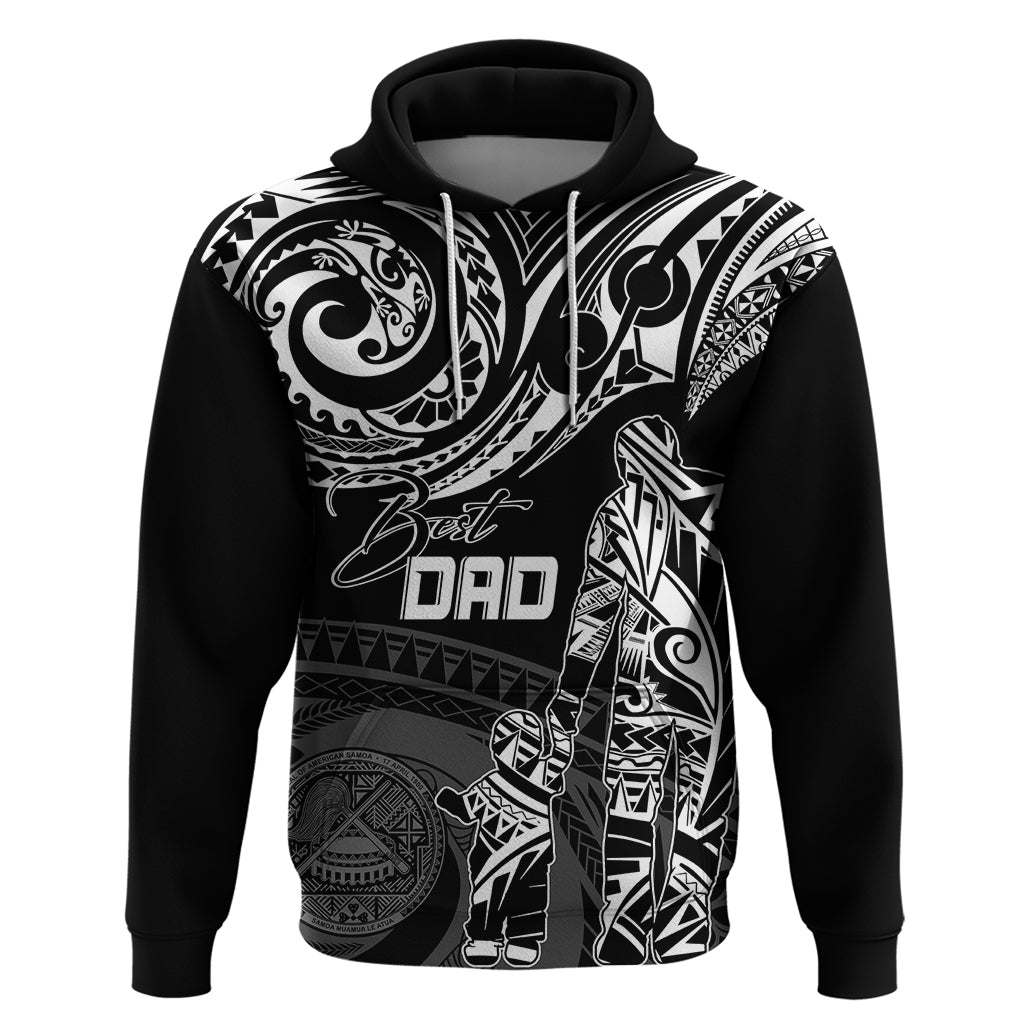 Personalised Father's Day American Samoa Hoodie Polynesian Dad & Kid - Wonder Print Shop