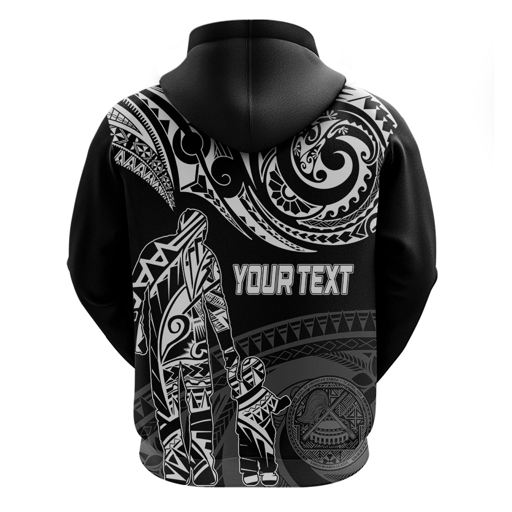 Personalised Father's Day American Samoa Hoodie Polynesian Dad & Kid - Wonder Print Shop