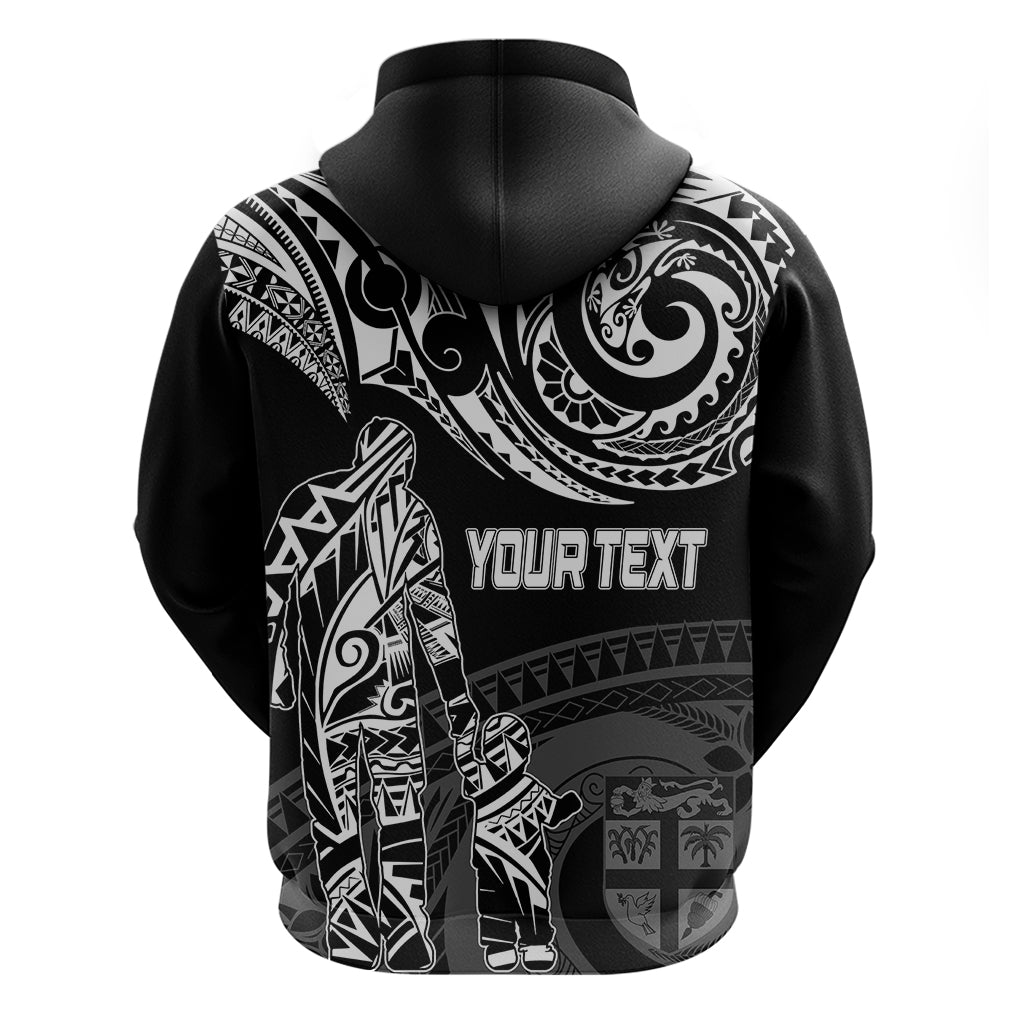 Personalised Father's Day Fiji Hoodie Polynesian Dad & Kid - Wonder Print Shop