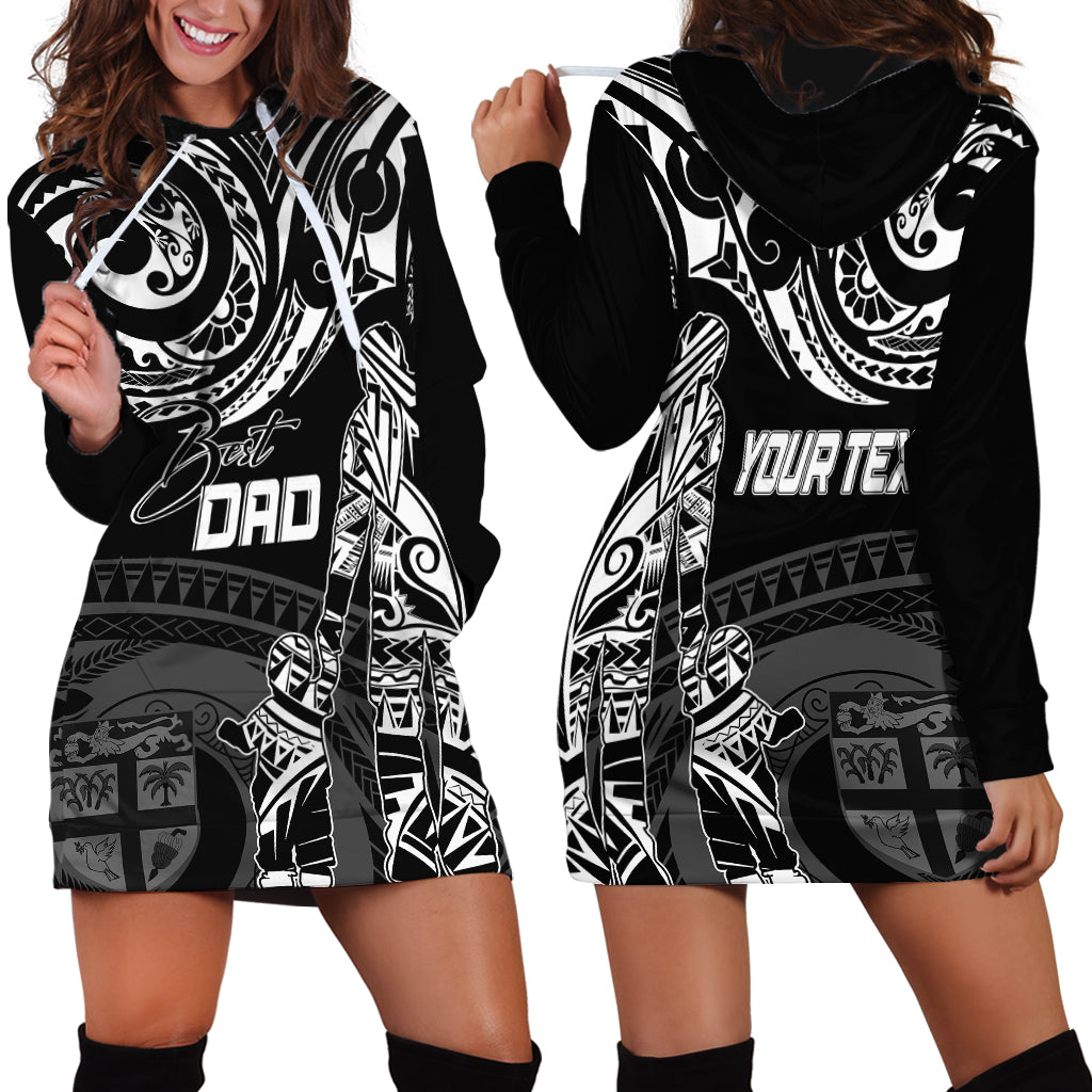 Personalised Father's Day Fiji Hoodie Dress Polynesian Dad & Kid - Wonder Print Shop