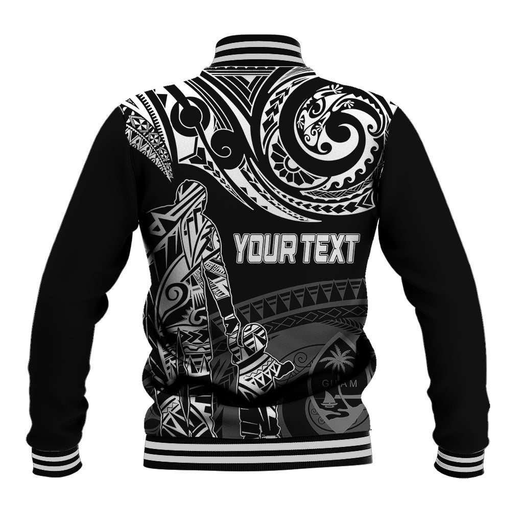 Personalised Father's Day Guam Baseball Jacket Polynesian Dad & Kid LT7 - Wonder Print Shop