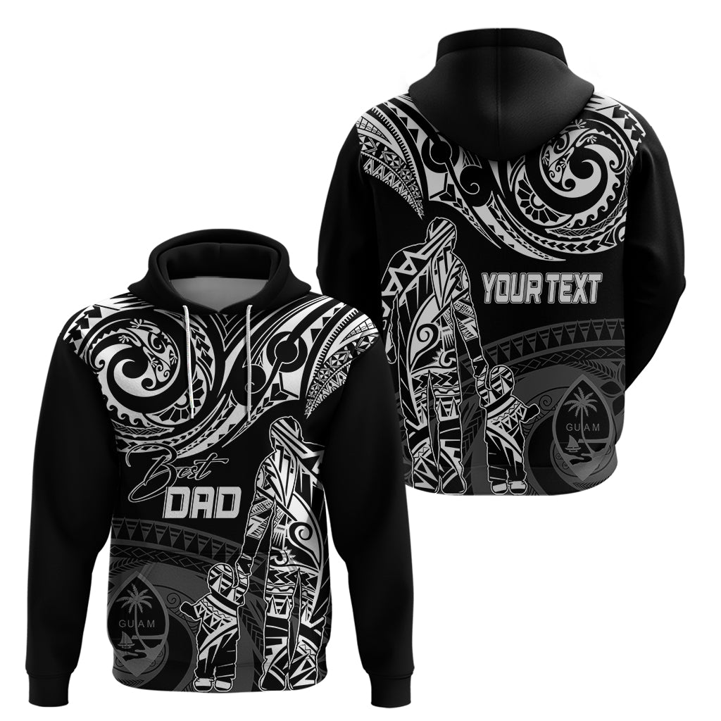 Personalised Father's Day Guam Hoodie Polynesian Dad & Kid - Wonder Print Shop