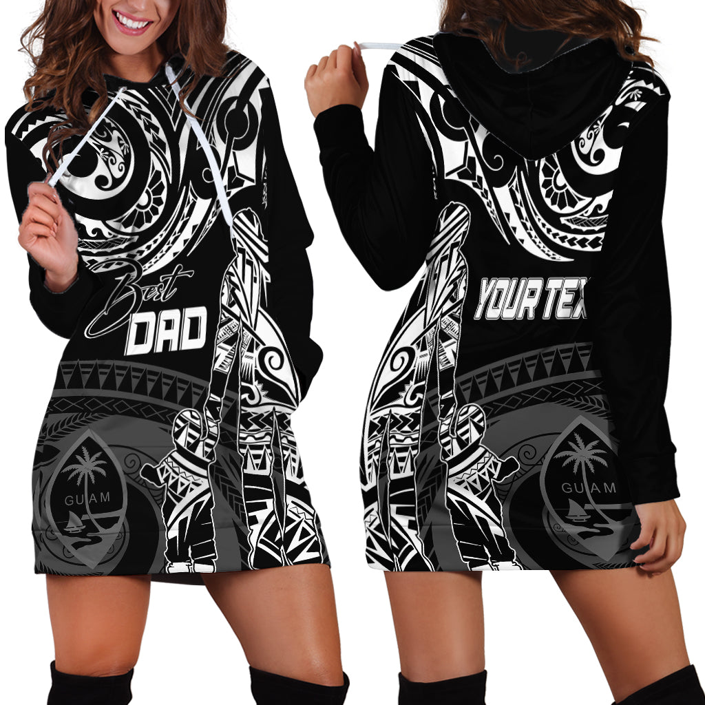 Personalised Father's Day Guam Hoodie Dress Polynesian Dad & Kid - Wonder Print Shop