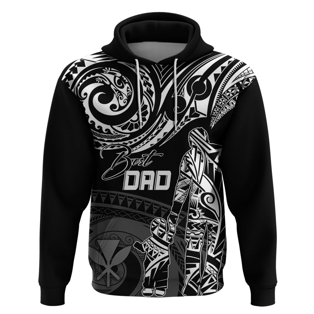 Personalised Father's Day Kanaka Hawaii Hoodie Polynesian Dad & Kid - Wonder Print Shop