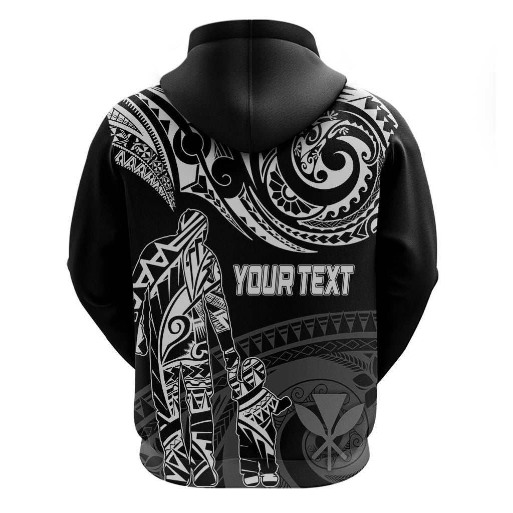 Personalised Father's Day Kanaka Hawaii Hoodie Polynesian Dad & Kid - Wonder Print Shop