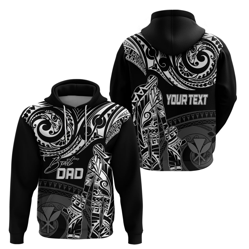 Personalised Father's Day Kanaka Hawaii Hoodie Polynesian Dad & Kid - Wonder Print Shop