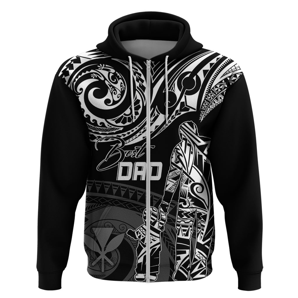 Personalised Father's Day Kanaka Hawaii Hoodie Polynesian Dad & Kid - Wonder Print Shop