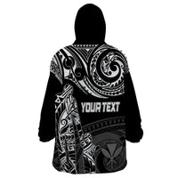 Personalised Father's Day Kanaka Hawaii Wearable Blanket Hoodie Polynesian Dad & Kid - Wonder Print Shop