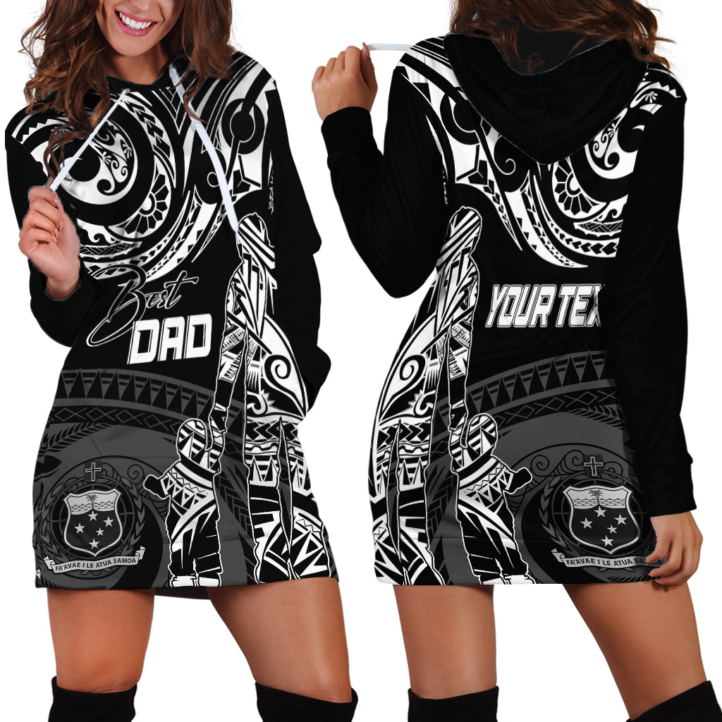 Personalised Father's Day Samoa Hoodie Dress Polynesian Dad & Kid - Wonder Print Shop